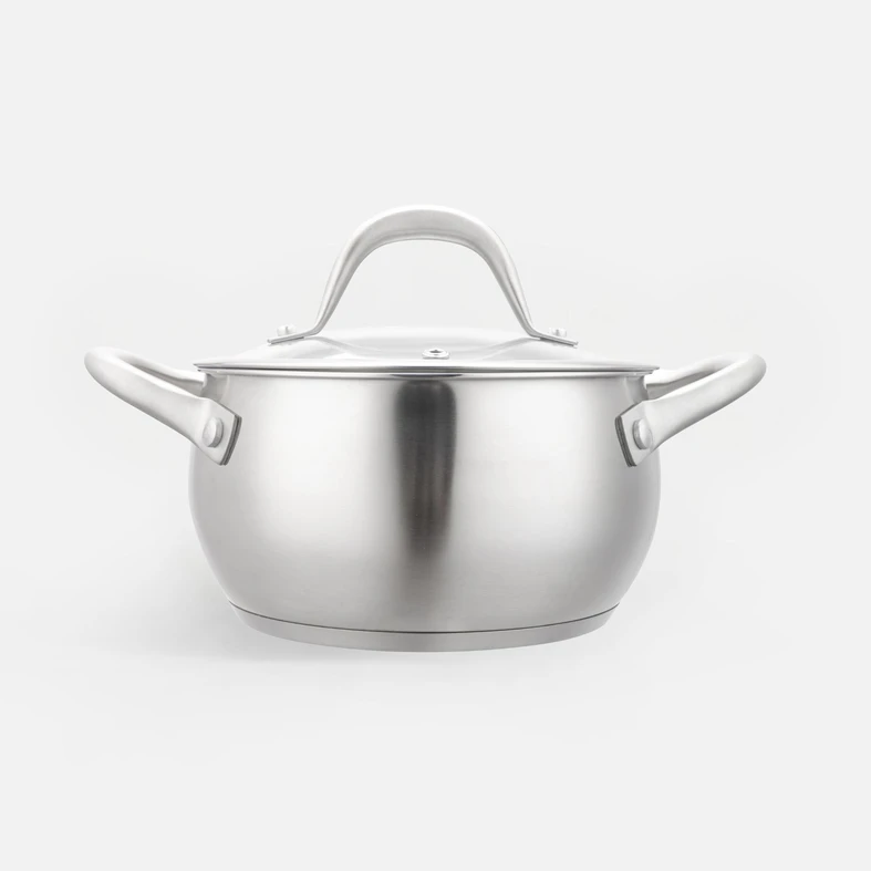 Srebrny garnek na gaz i indukcję