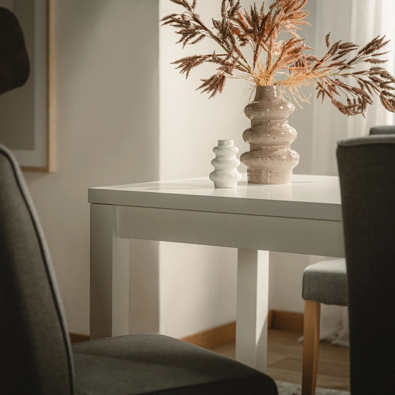 Rozkládací stůl bílý mat KELIN 138-178 cm