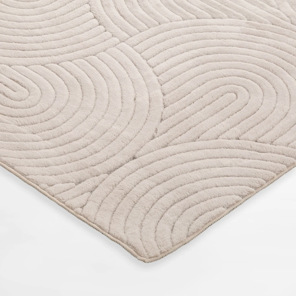 Koberec do obývacího pokoje MODERNO, krémový, 120x160 cm