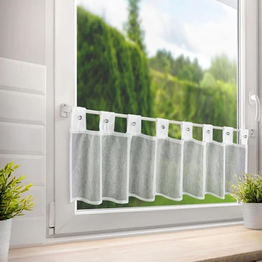 Vitrážková bílá záclona SEVILLA 90x150 cm