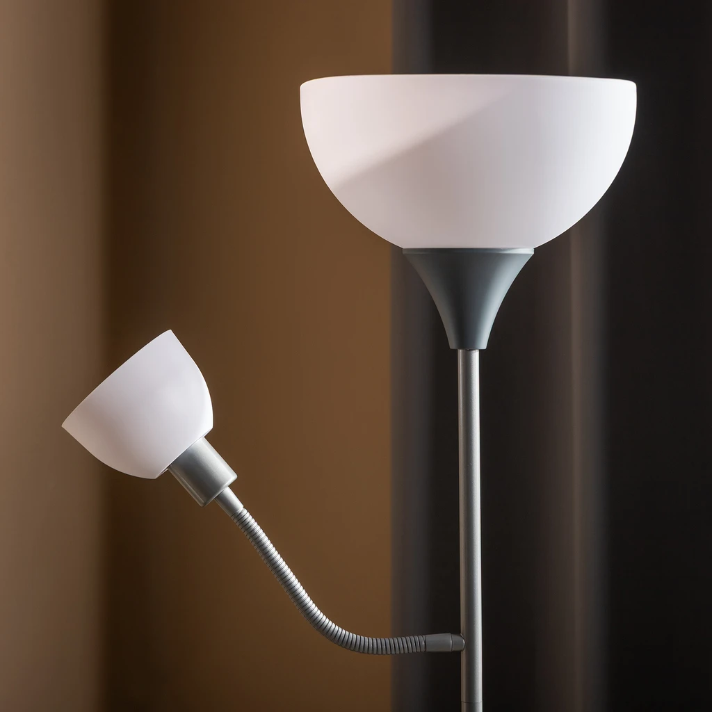 Stojací lampa stříbrná PESO