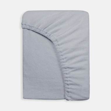 Froté prostěradlo s gumou popelavé PREMIUM 90x200 cm