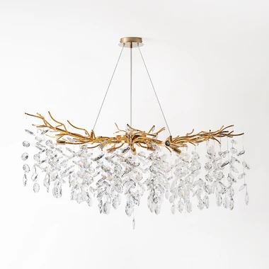 Zlaté závěsné glamour svítidlo CINDY 100 cm