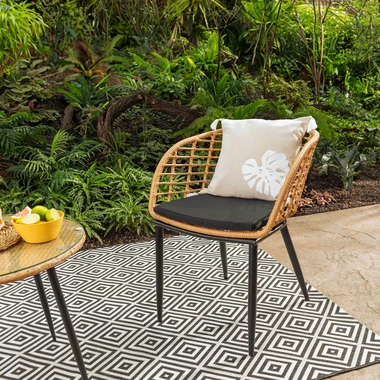 Dekorační povlak na polštář s rostlinným vzorem TANZA 45x45 cm