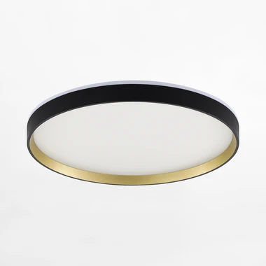 Černo-zlaté kruhové stropní LED svítidlo ORBITRAL s dálkovým ovládáním