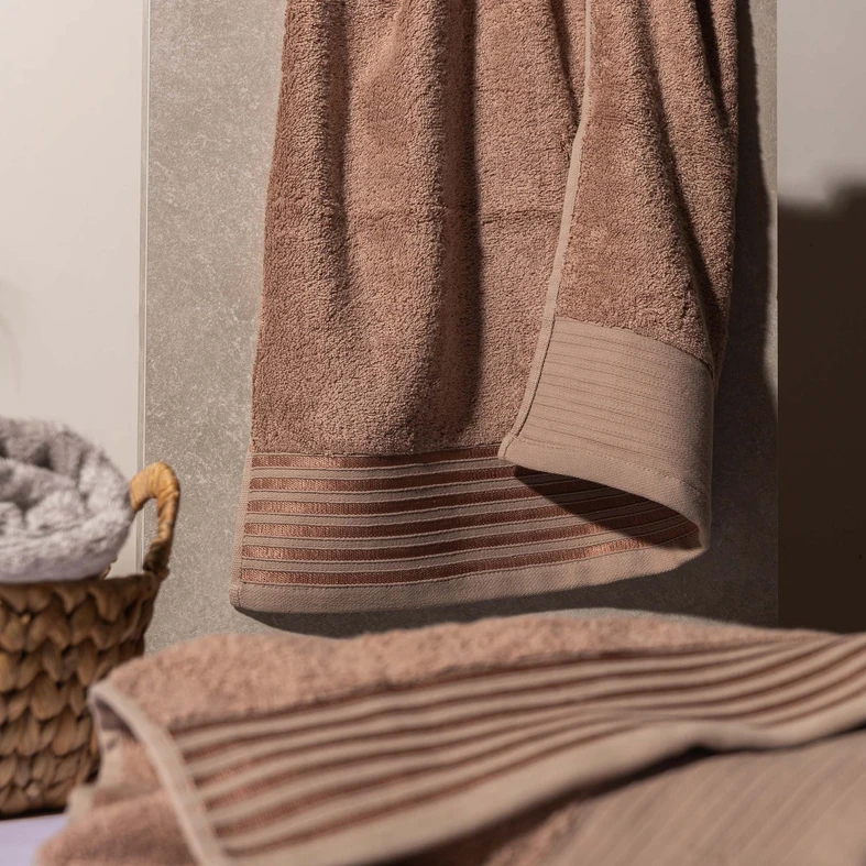 Ręcznik do kąpieli taupe VELA 70x140 cm Taupe osuška VELA 70x140 cm