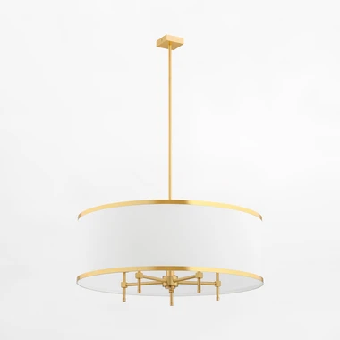 Bílo-zlaté závěsné svítidlo ABBANO