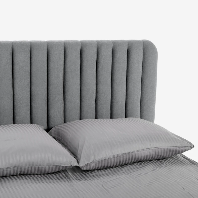 Šedá postel KELLY 160x200cm