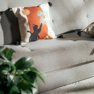 Dekorační povlak na polštář s květinou CATS 45x45 cm