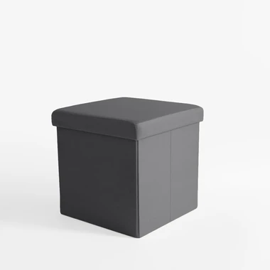 Šedý skládací taburet 38x37,5 cm