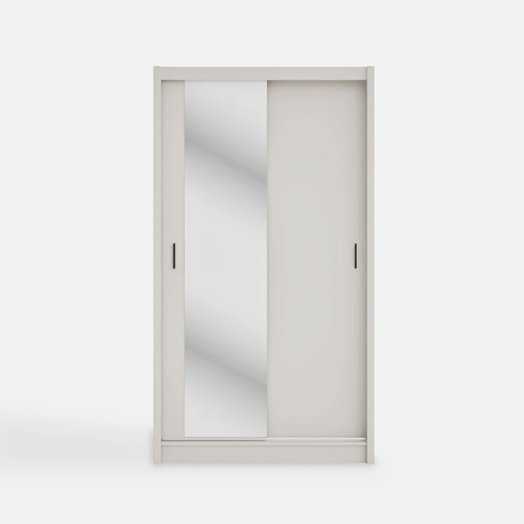 Šatní skříň se zrcadlem NESS 120 cm kašmír