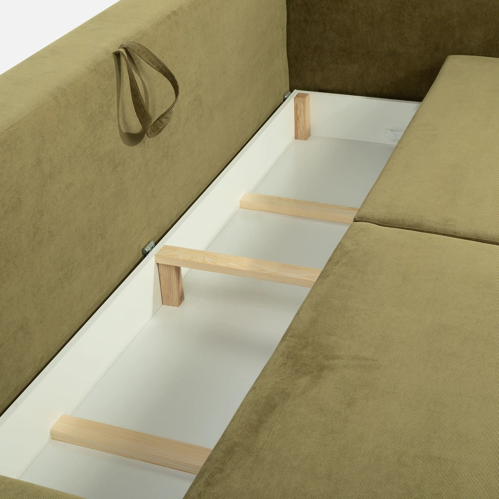 Trojmístná rozkládací pohovka MOSKA olivová