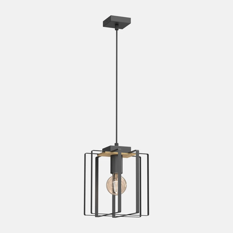 Lampa sufitowa KORTEZ posiada oprawę dla 1 żarówki LED typu E27 o mocy maksymalnej 15W.