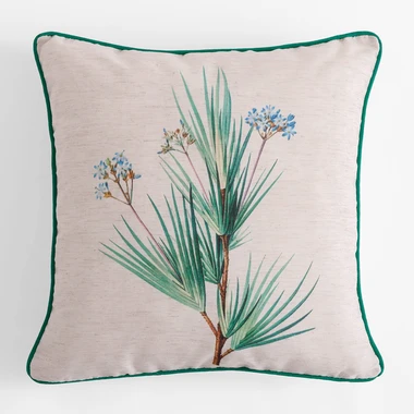 Tmavě zelený povlak na polštář WILDFLOWER 45x45 cm
