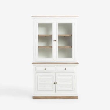 Rustikální vitrína starý ořech ALVERA 110 cm