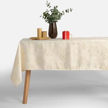 Sváteční ubrus krémový GLORIA 140x220 cm