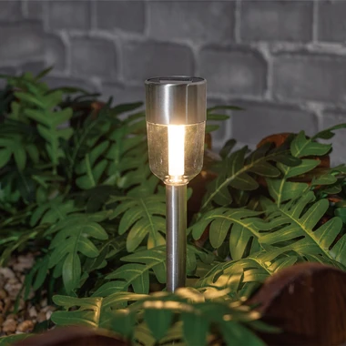 Venkovní solární lampa IP44 stříbrná 34 cm