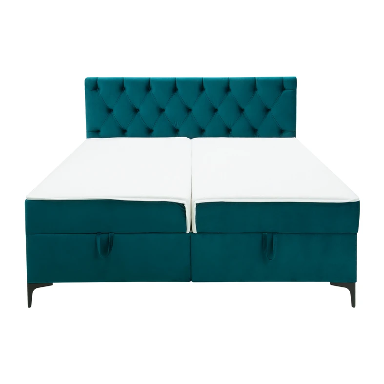 Tyrkysová postel boxspring PRIMO LUX 160x200 cm