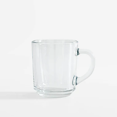 Průhledný hrnek s uchem STANDARD 250 ml