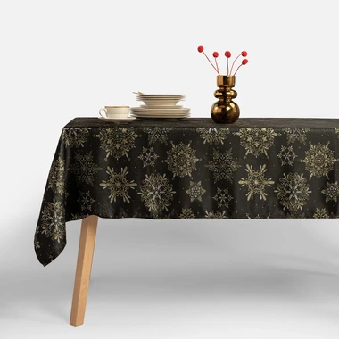 Vánoční ubrus černý GLORIA 140x220 cm