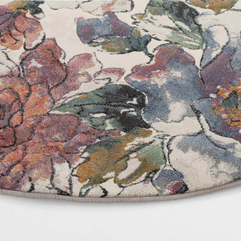 Kulatý koberec s květinami SORRENTO 160 cm