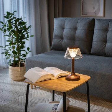 Stolní LED lampa se stínidlem USB 15x15x27,5 cm