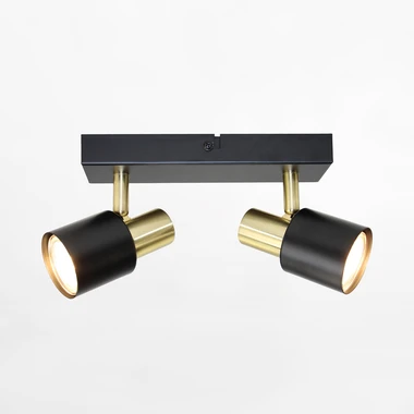 Černo-zlatá dvoubodová světelná lišta ORO NARVA