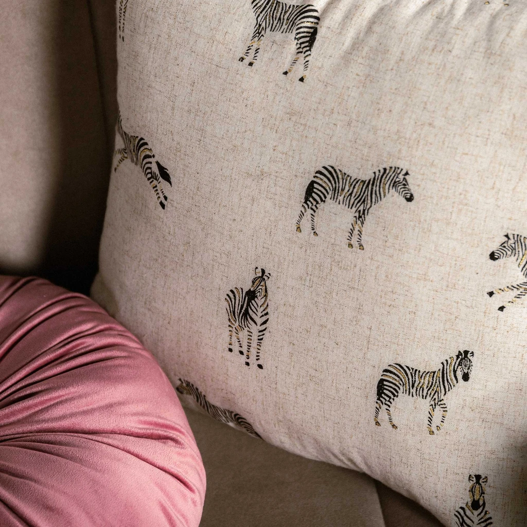 Béžový dekorační povlak na polštář zebry SUMMY 45x45 cm