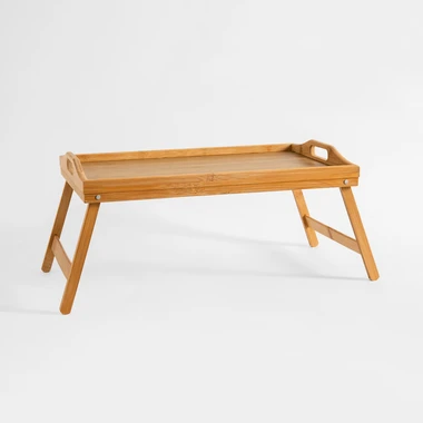 Bambusový skládací snídaňový stolek 50x30x21 cm