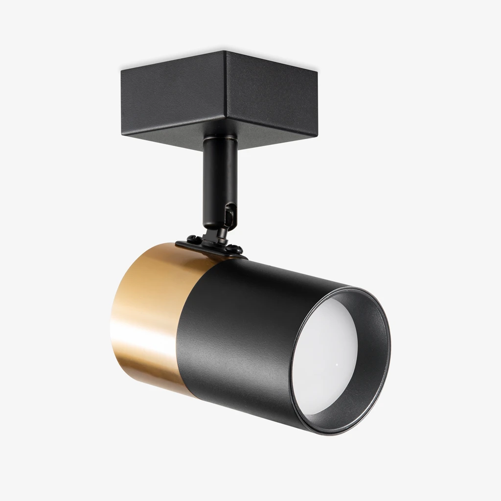 Kinkiet reflektor podwieszany czarno-złoty FORI Nástěnné bodové svítidlo černo-zlaté FORI