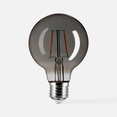 LED žárovka teplá barva ORO-SMOKY-E27-G80-2W-WW