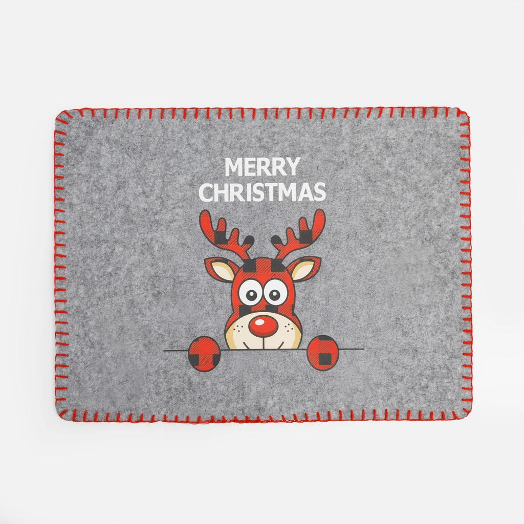 Podložka na stůl MERRY CHRISTMAS 40x30 cm šedá