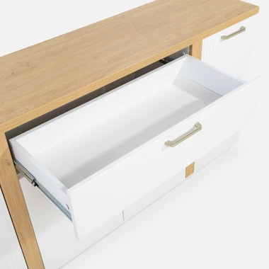 Bílá komoda se zásuvkou DEKO