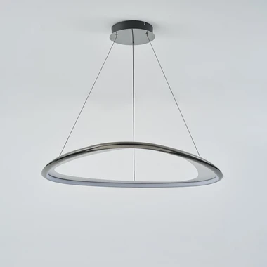 Závěsné LED svítidlo GETAFE 85 cm chrom černá