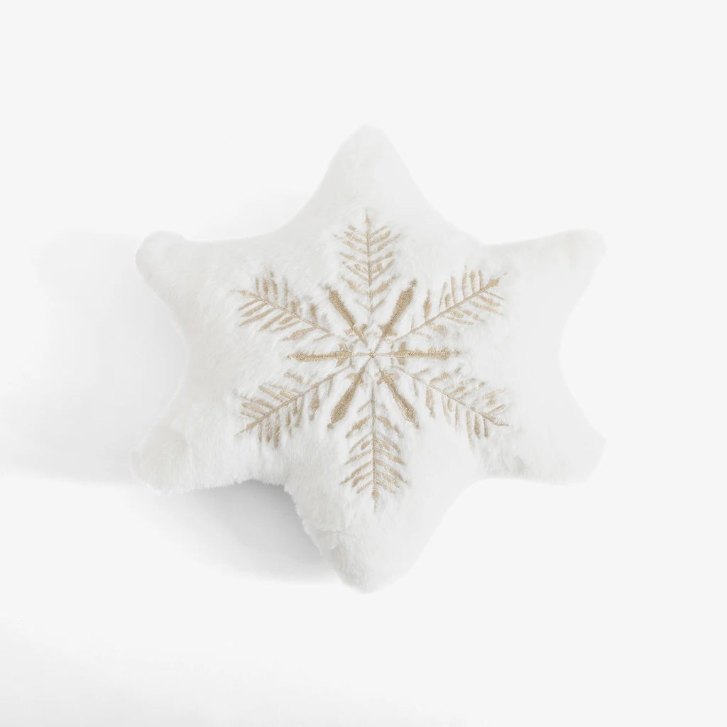 Polštář vánoční bílý STAR 35x35 cm