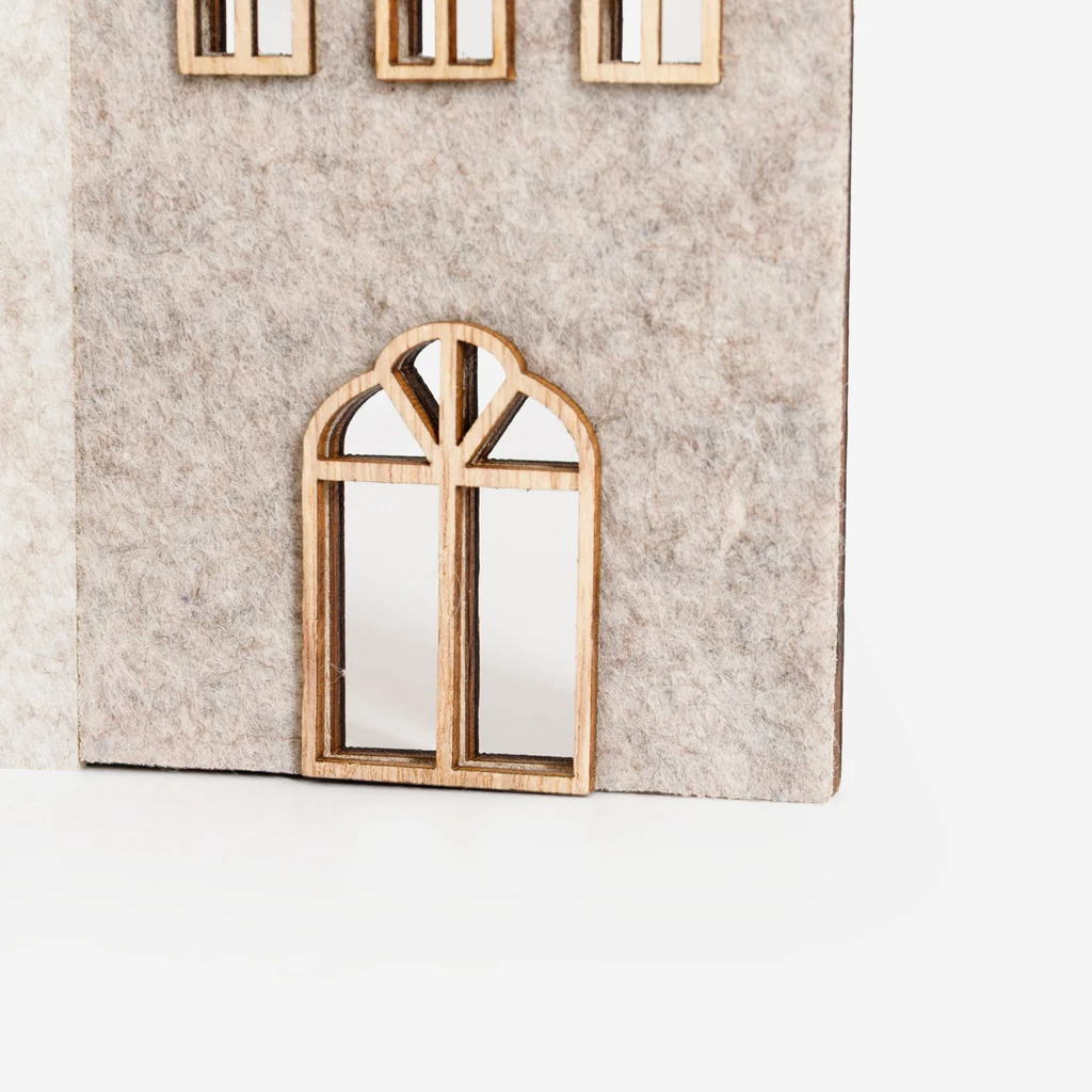 Dekorace DOMKY 48,5x20,5 cm