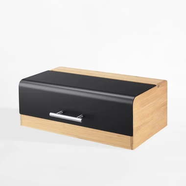 Hnědo-černý chlebník 36,5x23x13 cm