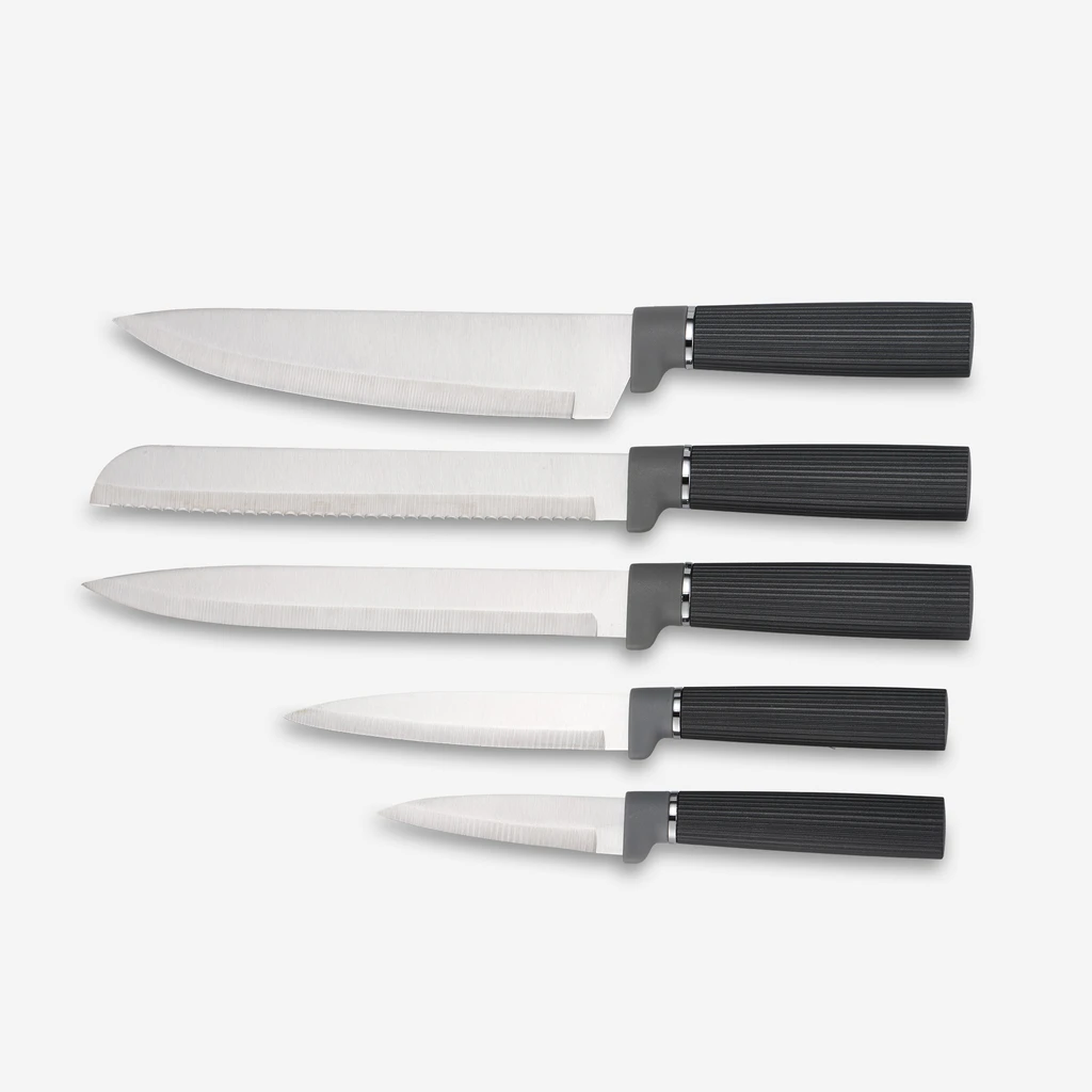 Sada nožů v bloku a 4 krájecí desky MALOY