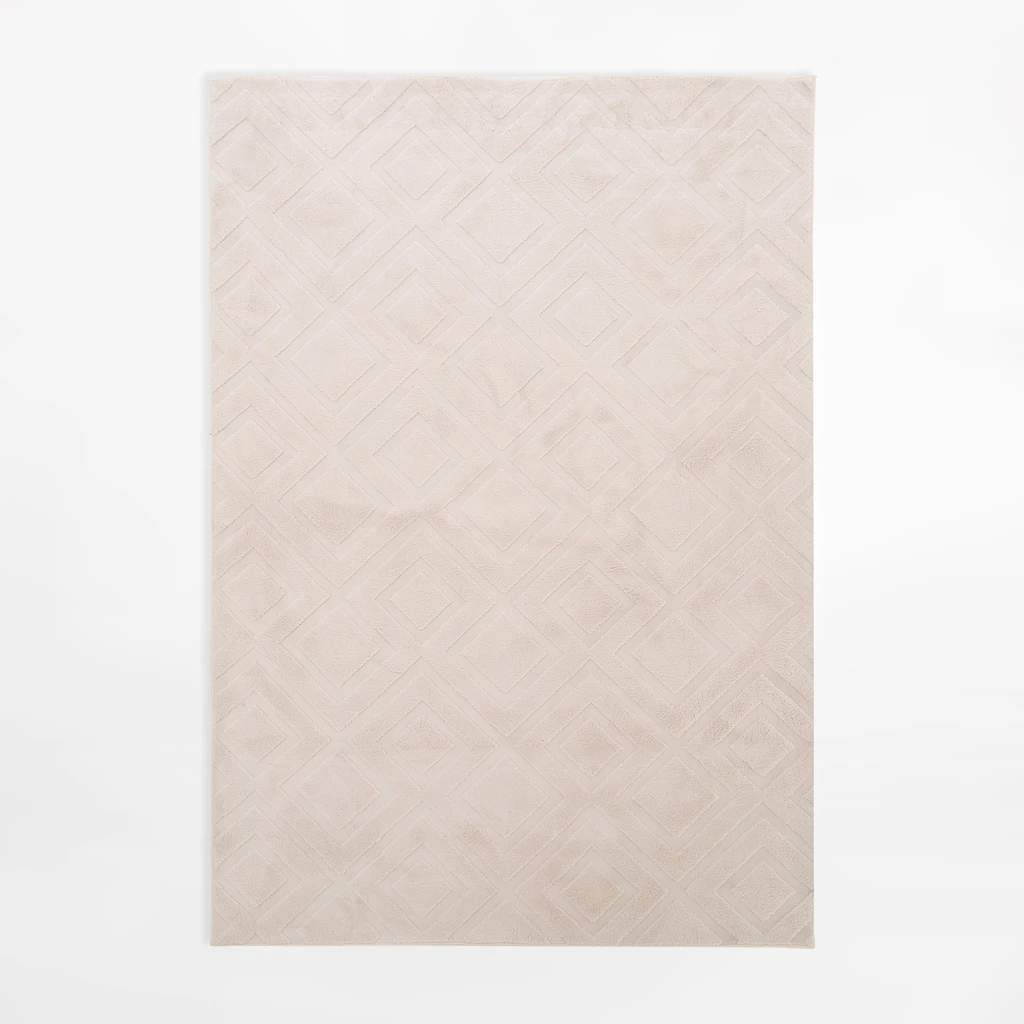 Geometrický koberec MODERNO, krémový, 120x160 cm