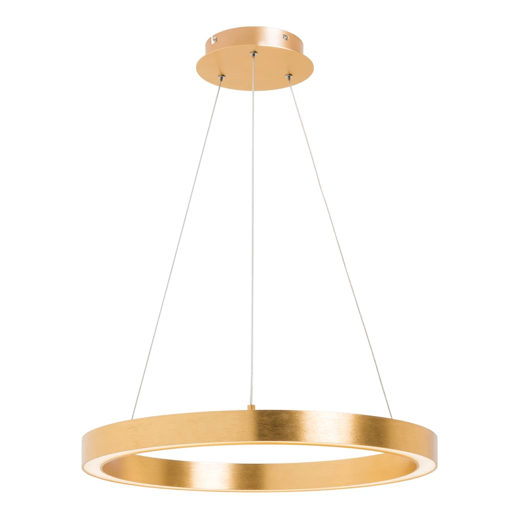 Zlaté závěsné LED svítidlo CARLO 40 cm