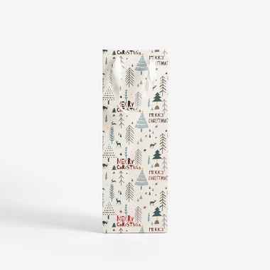 Dárková vánoční taška na láhev MIX