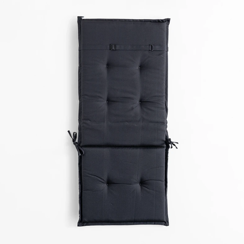 Černý polstr na židli SAMBA 50x118 cm