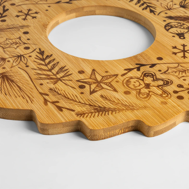 Bambusový podnos na servírování 30 cm