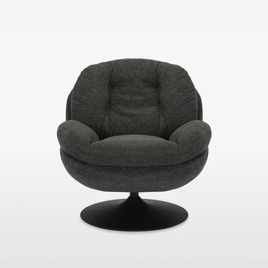 Šedé otočné křeslo DUNNE