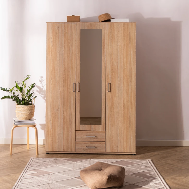 Béžový geometrický koberec MADERA 80x150 cm