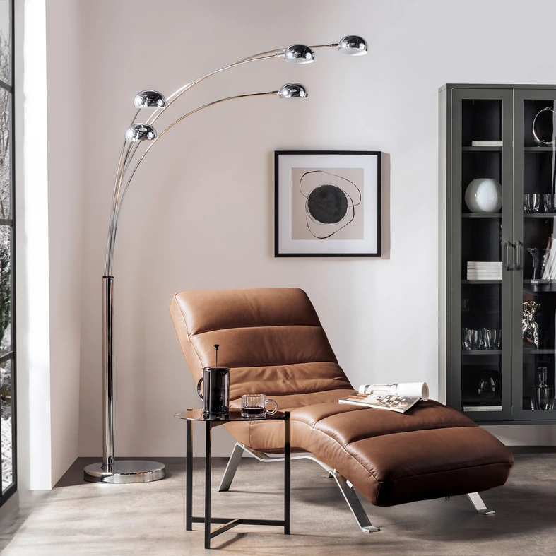 Lampa podłogowa nowoczesna chrom ZODIAC Moderní stojací lampa ZODIAC chrom