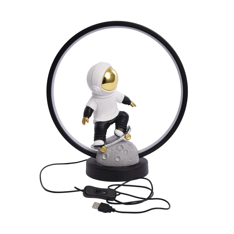 SKATER ASTRONAUTA LED - ozdobna lampka stołowa do pokoju młodzieżowego.