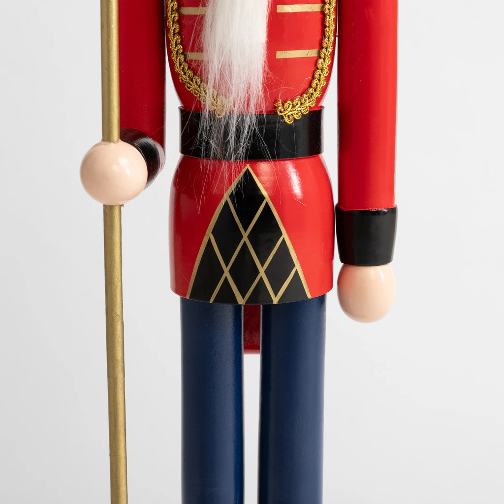 Figurka červeno-modrá LOUSKÁČEK 81 cm