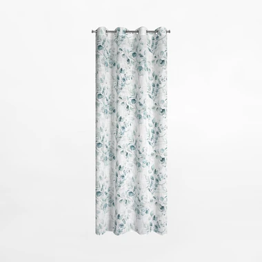 Bílo-zelený závěs na průchodkách SENA 145x250 cm