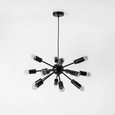 Černé loftové závěsné svítidlo MANDI 51 cm